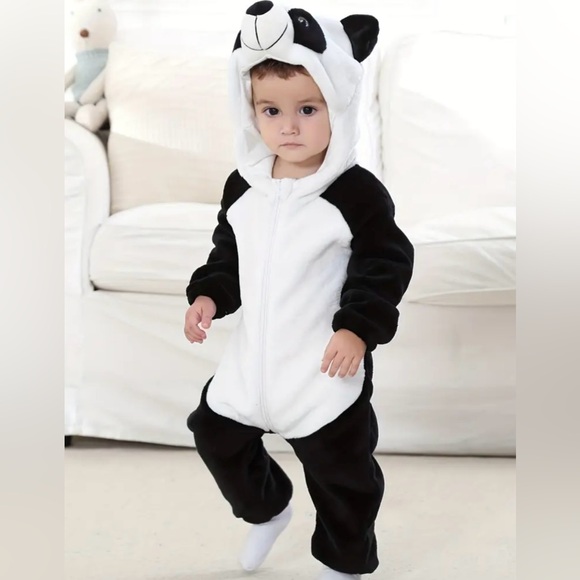 Baby Panda Hooded Onesie | Halloween | Size 9-12 - Picture 6 of 8